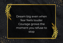Dream Big: Even Fear Feels Louder, Motivational Quotes. BIG DREAM,A MOTIVATIONAL QUOTE IMAGE